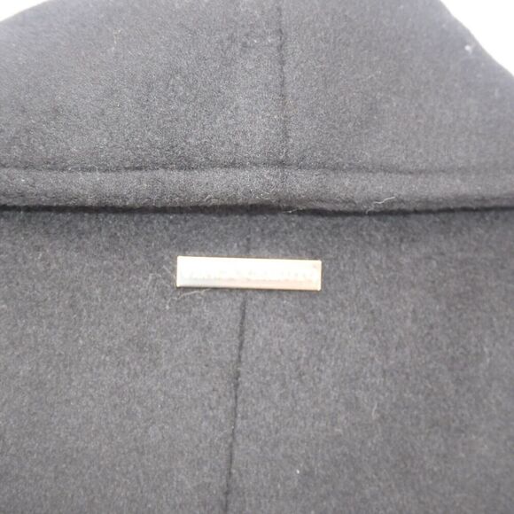 NEW Vince Camuto Women's Medium Belted Wool Blend Midi Trench Coat Winter Black - Picture 10 of 12